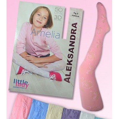 Дитячі колготки кольорові 50 den Amelia 3D TM Aleksandra