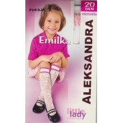 Гольфи для дівчаток білІ із кольоровою вставкою  Emilka TM Aleksandra