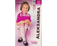 Гольфи для дівчаток білІ із кольоровою вставкою  Emilka TM Aleksandra
