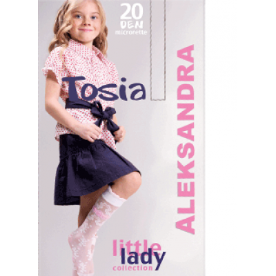 Гольфи для дівчаток білІ із кольоровою вставкою Tosia TM Aleksandra