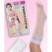  Гольфи для дівчаток білІ із кольоровою вставкою JULA TM Aleksandra
