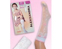  Гольфи для дівчаток білІ із кольоровою вставкою JULA TM Aleksandra