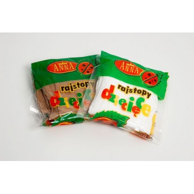 Дитячі колготки білі жакардові ANNA виробництво Польща