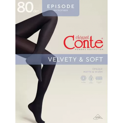Колготи жіночі поліамідні класичні Episode 80 Euro Conte