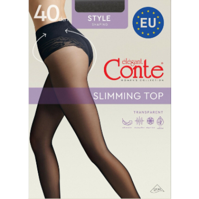 Колготи жіночі поліамідні коригуючі Conte Style 40 Euro