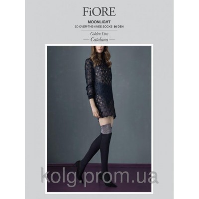 Заколіники панчохи чорні з люрексом Fiore Moonlight 80 den