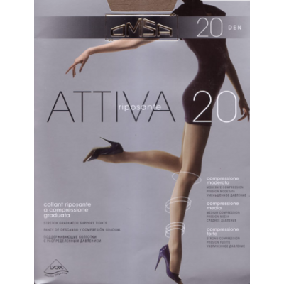 Жіночі колготки класичні з шортиками Omsa Attiva 20