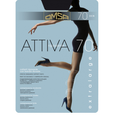Жіночі колготки щільні підтримуючі з шортиками Omsa Attiva 70 Den  