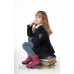 Колготки дитячі без малюнка меланжеві Knittex College 50 den