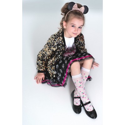 Гольфи для дівчаток з малюнком Knittex Cherry Pie