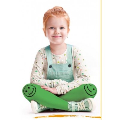 Колготки дитячі білі з візерунком Smiley Knittex