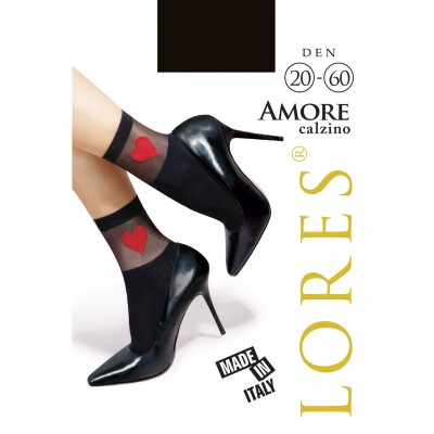Шкарпетки жіночі з візерунком Lores "Amore" 20-60 den