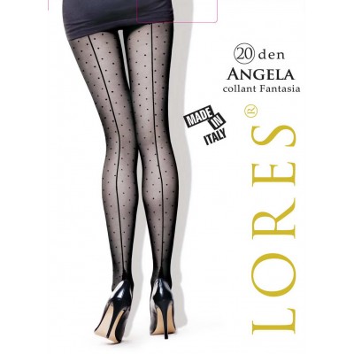 Колготки жіночі зі швом у горошок Lores "Angela"