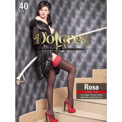 Панчохи жіночі матові кольорова коронка Dolores "Rosa" 40 den