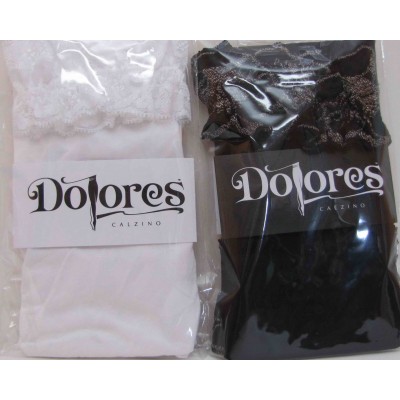 Шкарпетки мікрофібра з мереживною коронкою Dolores "02E"