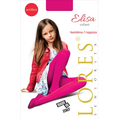 Дитячі теплі білі акрилові колготки для дівчаток Lores "Elisa"