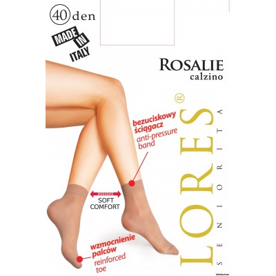Шкарпетки жіночі прозорі з еластаном Lores Rosalie 40 ден