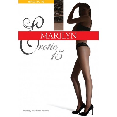 Колготки жіночі з мереживним поясом Marilyn Erotic Vita Bassa 15 den