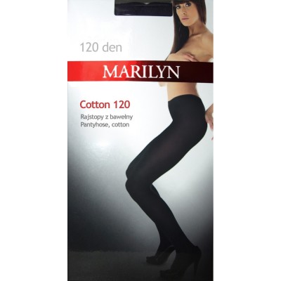 Колготки жіночі бавовняні Marilyn 120 ден Cotton молочні розмір 1/2